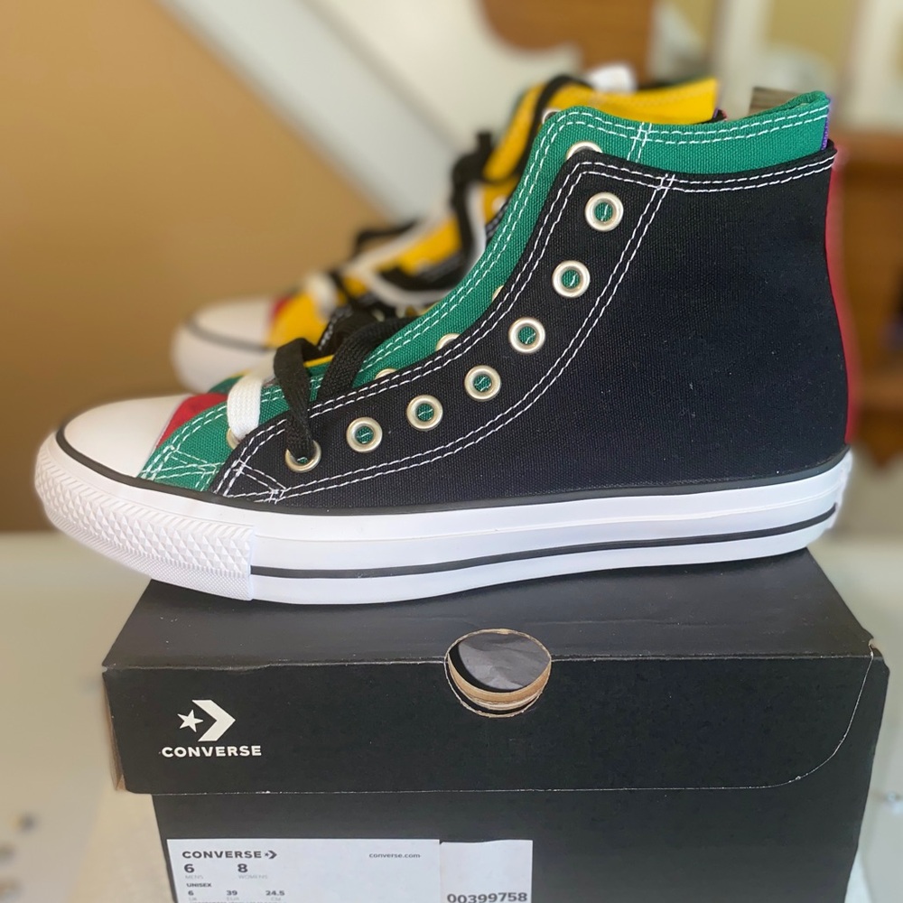 Converse Multicolor High-Top Sneakers - Never Worn